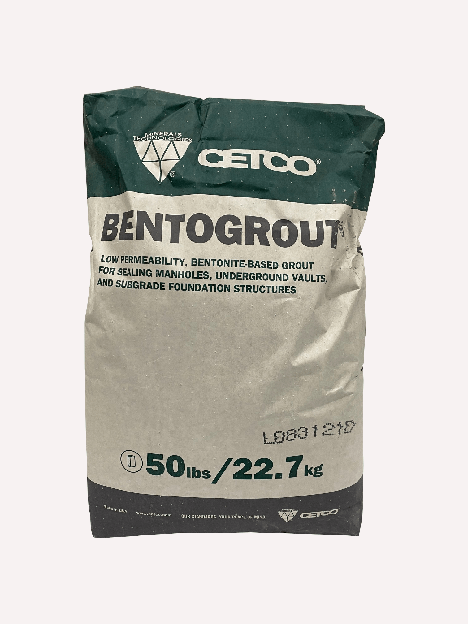 Bentonite Bentogrout from CETCO for waterproofing