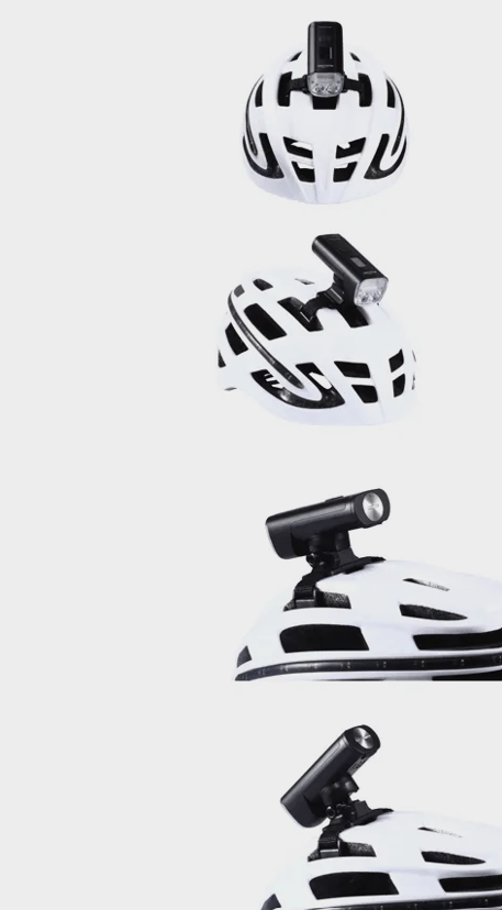 Magicshine Helmlampe Allty 2000 mit verschiedenen Fahrradhelmhalterungen