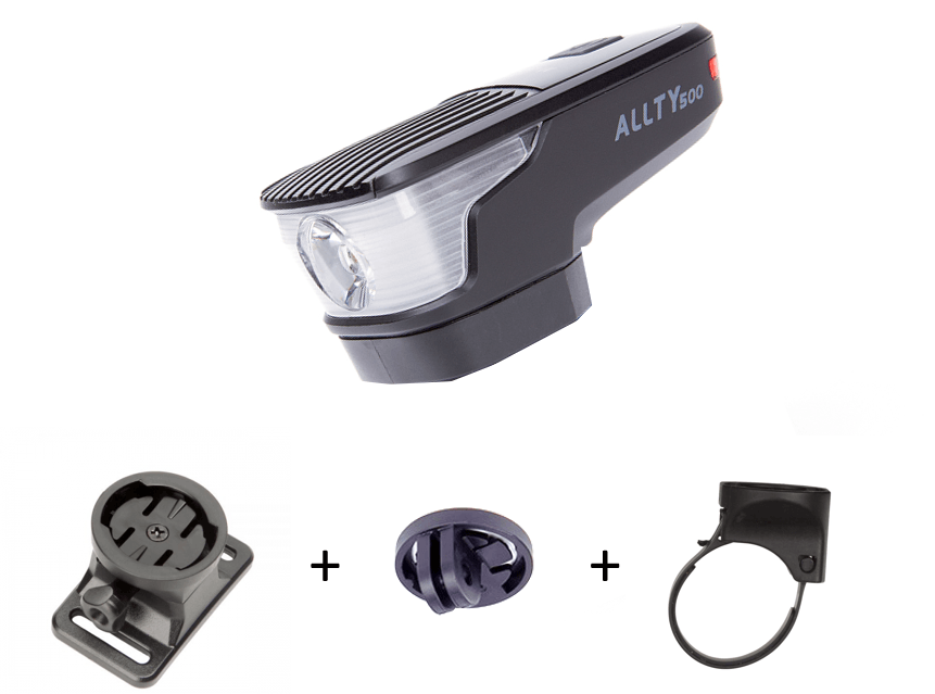 Magicshine Allty 500 Helmlampe mit 2 Haltern und GoPro Adapter