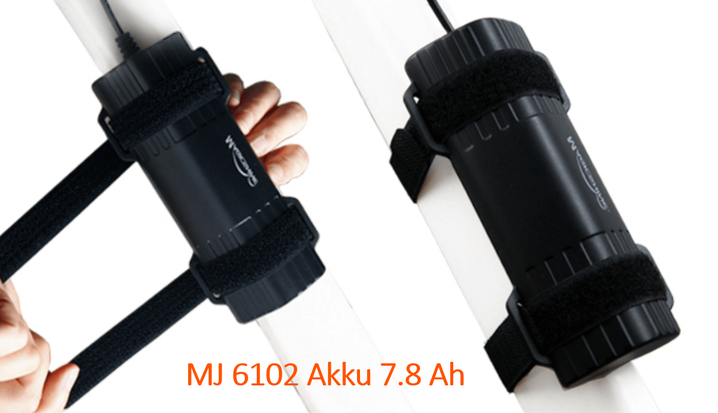 MJ 906 Zubehör: MJ 6102 Helmlampenakku mit 7.8 Ah für Stirnlampe