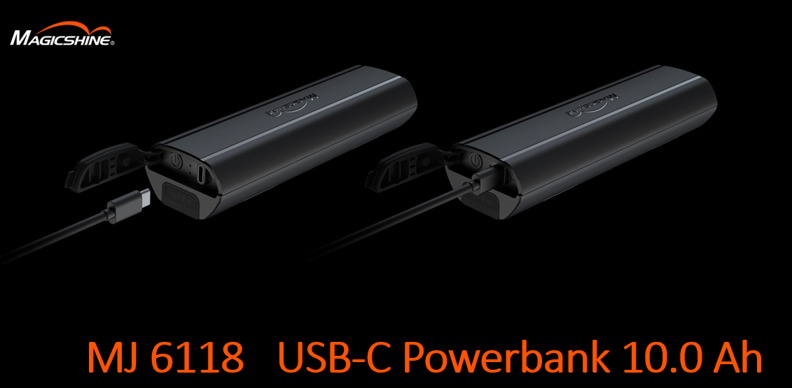 MJ 906 Zubehör: MJ 6118 USB-C Powerbank mit 10.0 Ah für Helmlampe und Stirnlampe