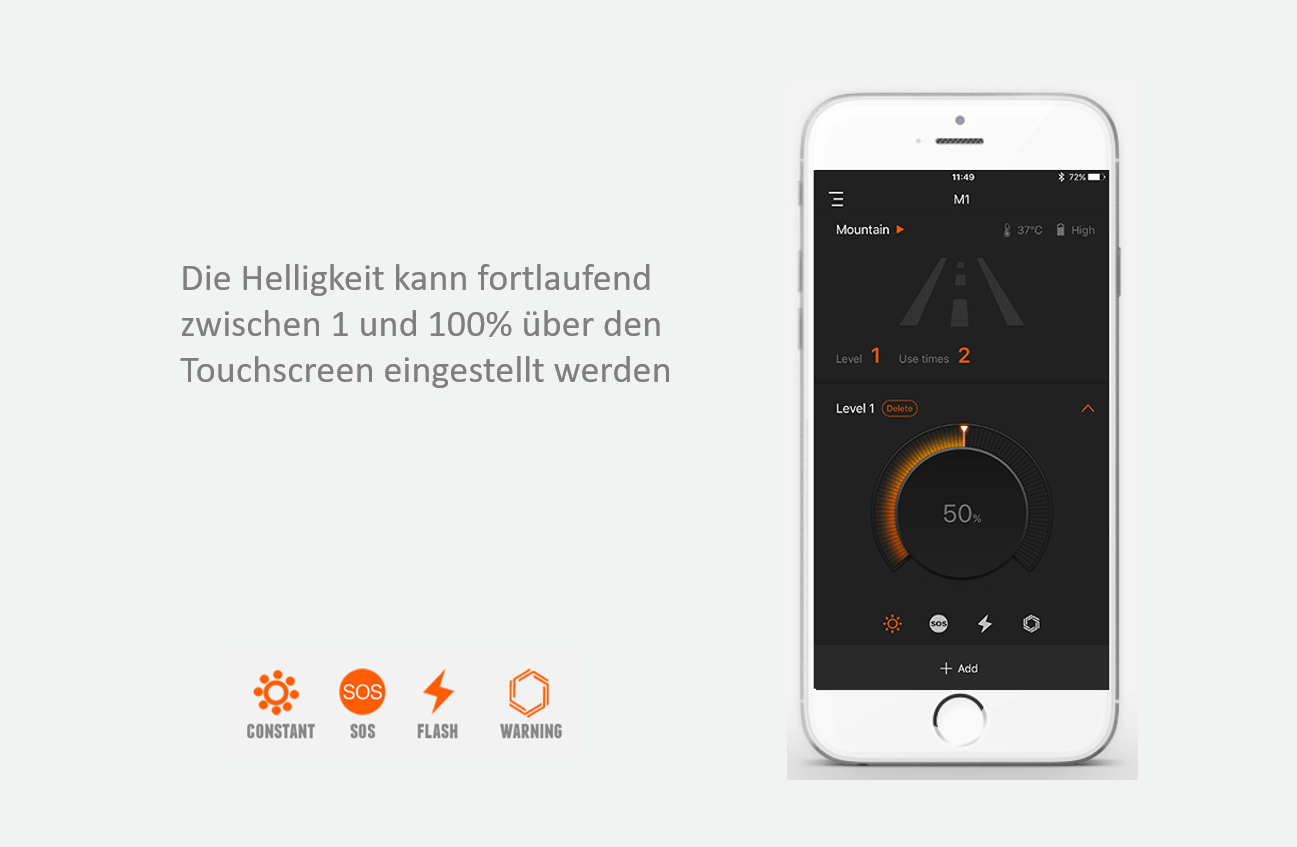 Magicshine Helmlampe MJ 900B mit Bluetooth Funktion und vier Lichtmodi