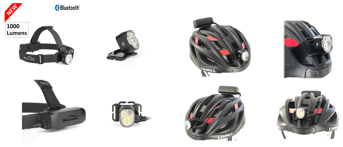 Magicshine MOH 15 Stirnlampe mit Kopfband und 400 Lumen