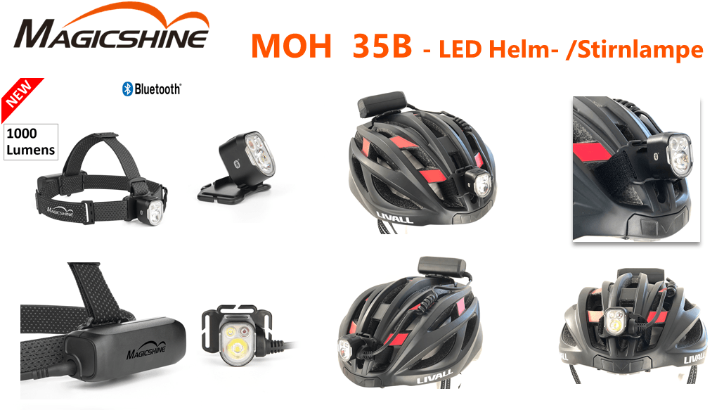 Magicshine MOH 35 Helmlampe Stirnlampe