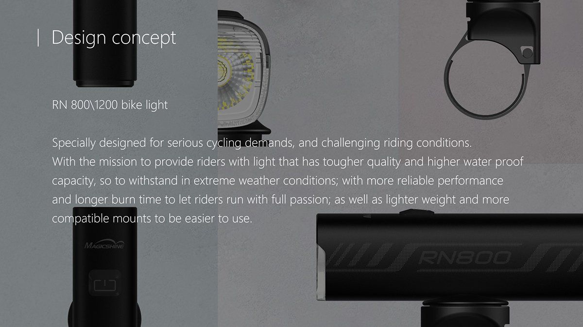 Magicshine Helmlampe RN mit 1200 Lumen und höhenbegrenztem Lichtstrahl mit cleverem Designkonzept