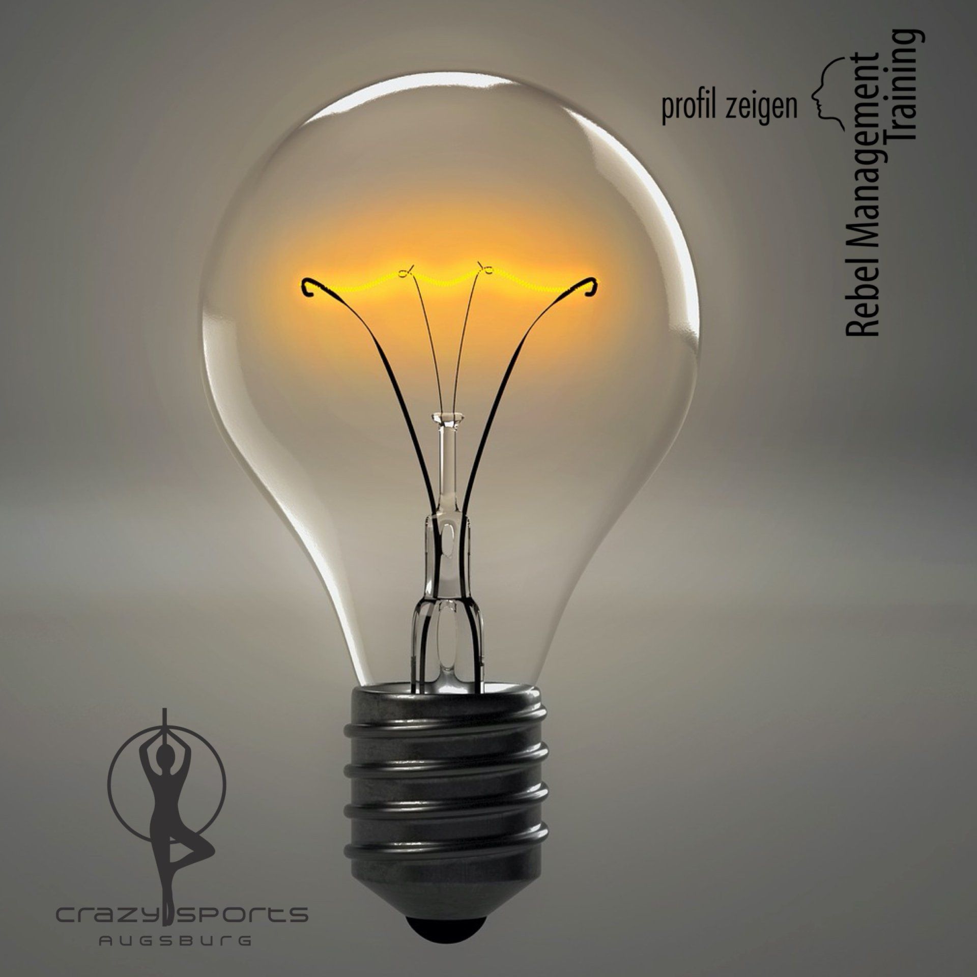 Eine leuchtende Glühbirne als Zeichen für Licht