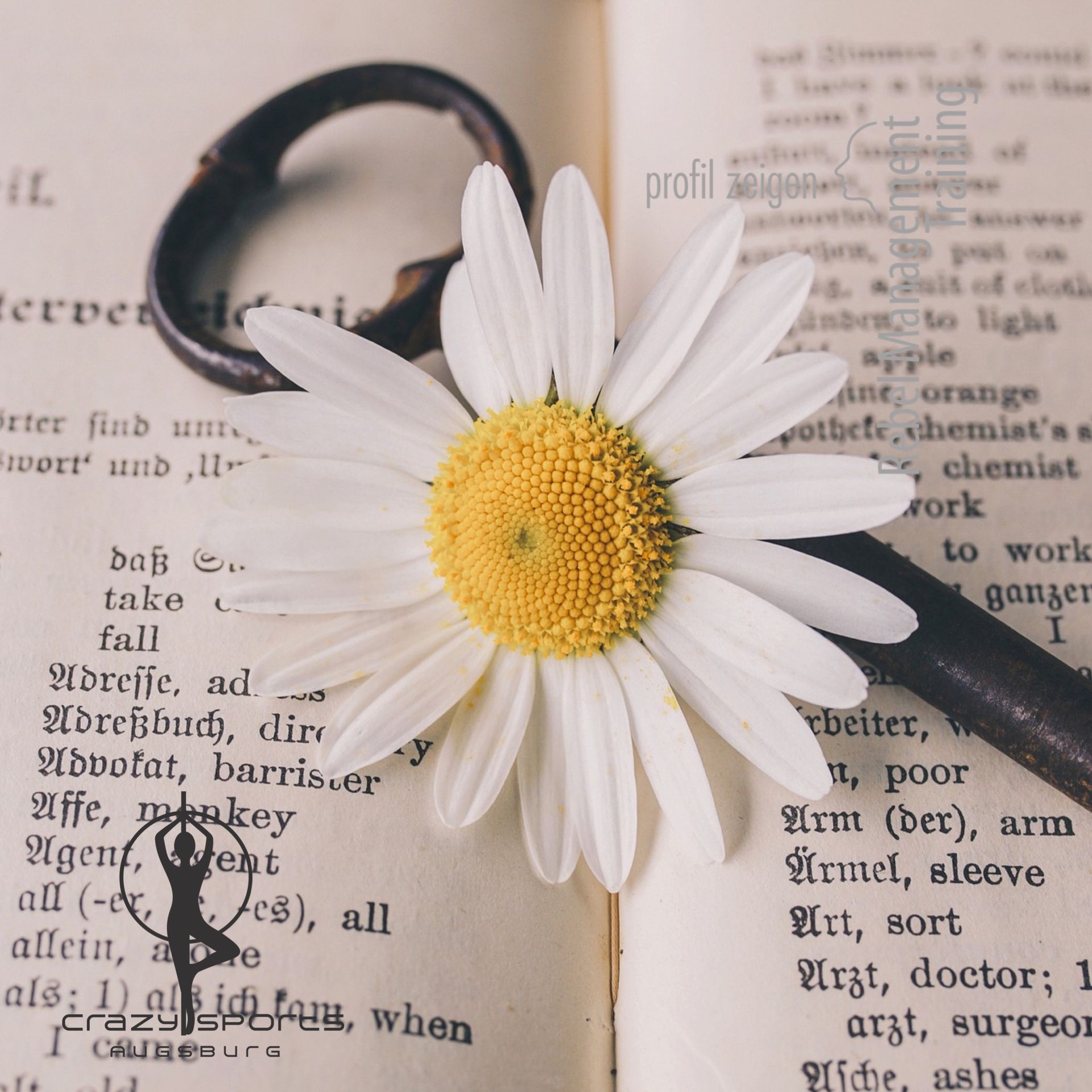 Blume, Schlüssel, Dictionary