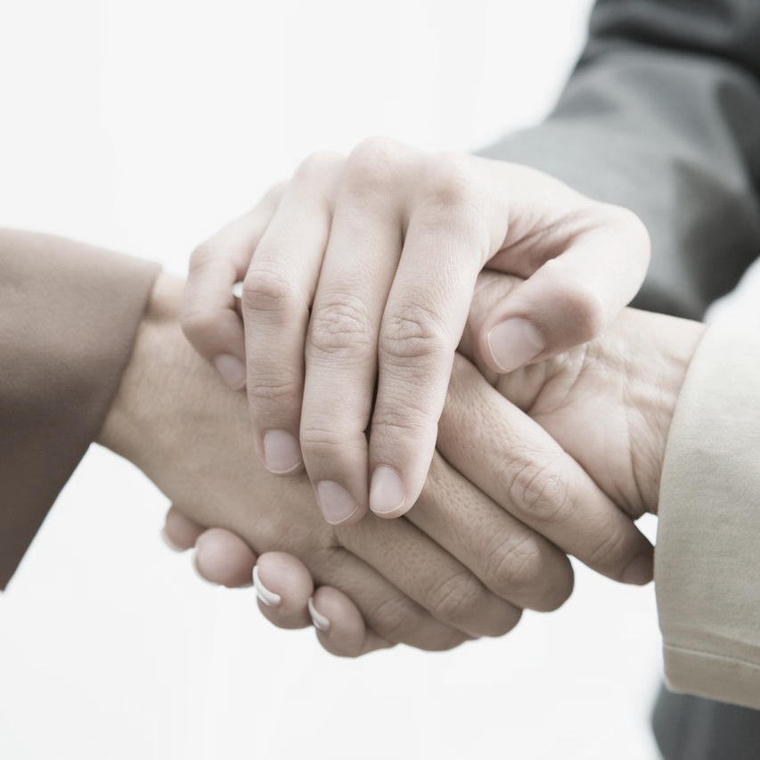 Team  Hände Teamzusammensetzung