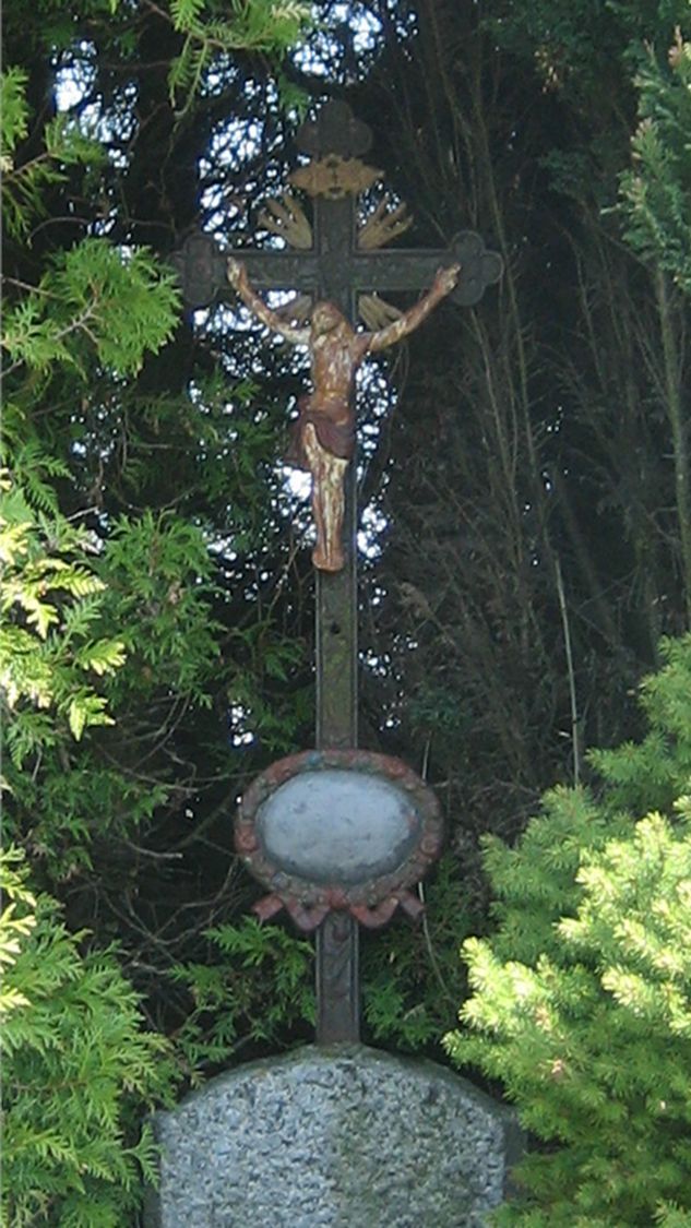 Feldkreuz bei Kornhofen vor der Restaurierung, ca. 19. Jahrhundert