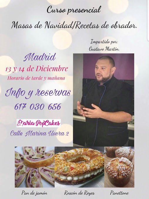 curso de pasteleria madrid, curso de reposteria madrid, cuso de panaderia madrid, curso pan, curso roscon, madrid
