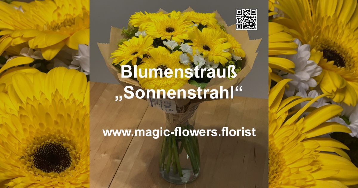 Der Blumenstrauß besteht aus einer harmonischen Kombination von Gerbera und Chrysanthemen