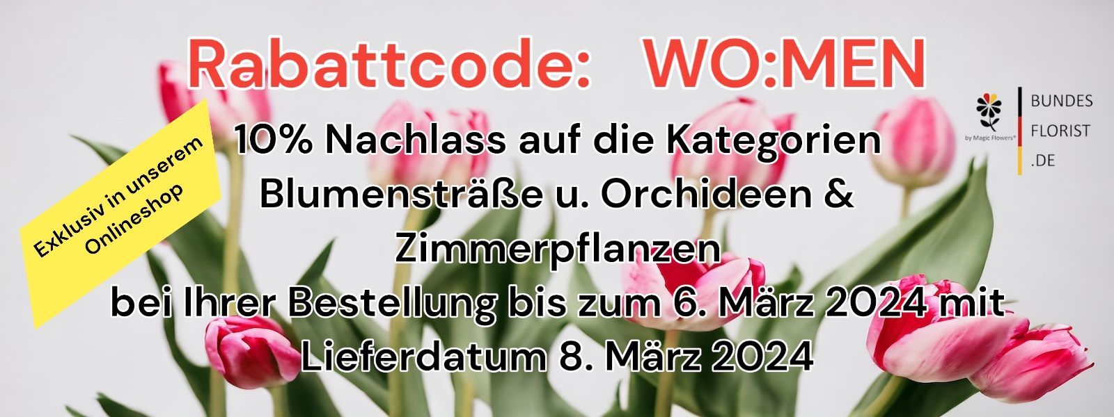 Zum Weltfrauentag bietet unser Online-Shop unglaubliche Rabatte!