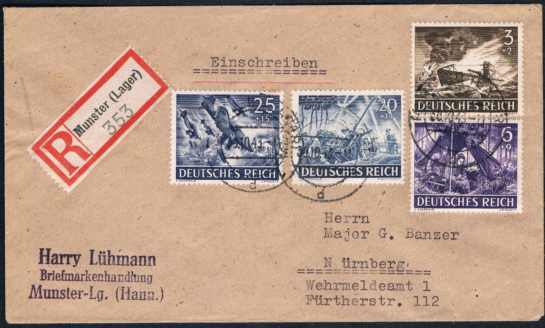1943 Briefmarkenhändler Harry Lühmann