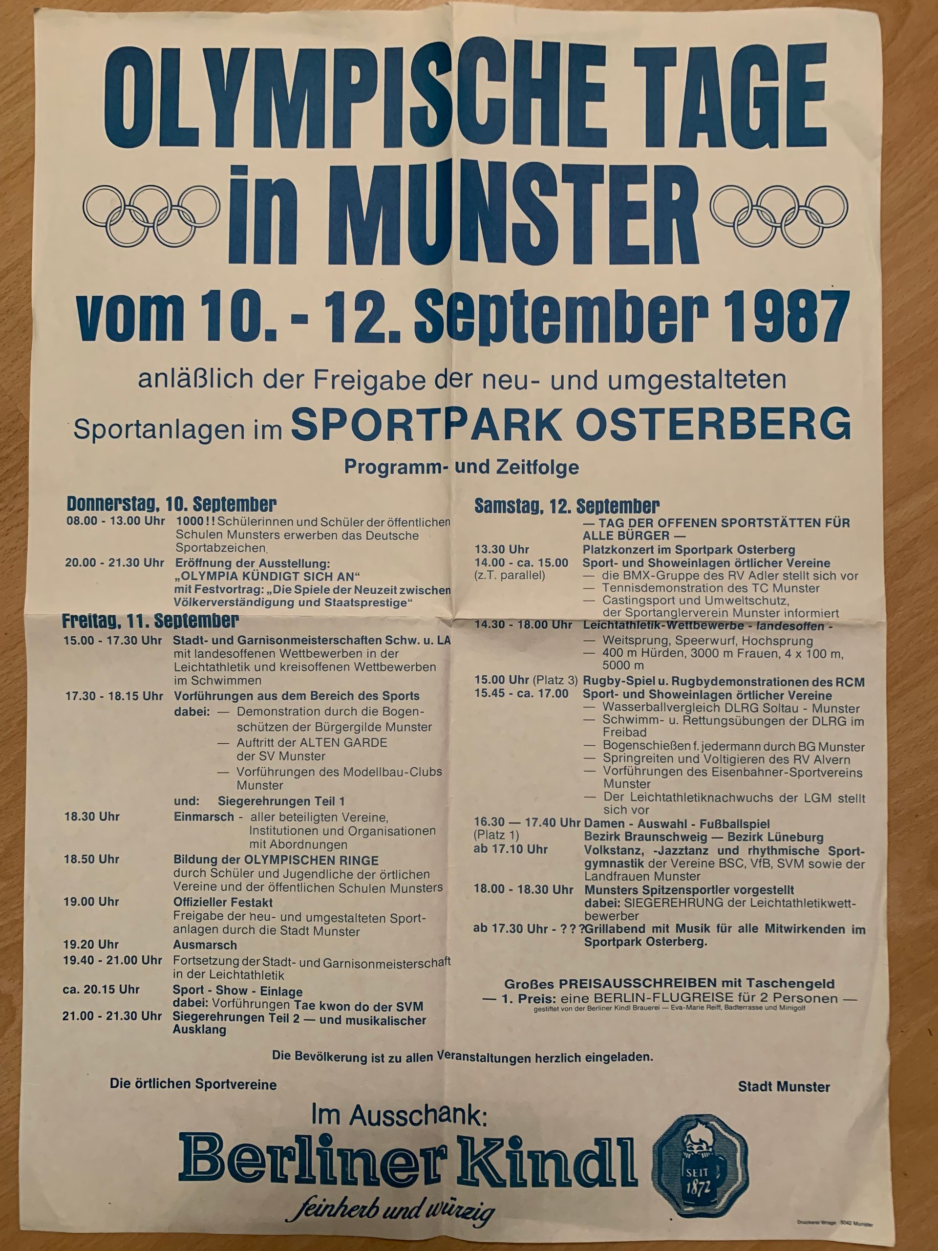 1987 Munster Neugestaltung Sportpark Osterberg 1987