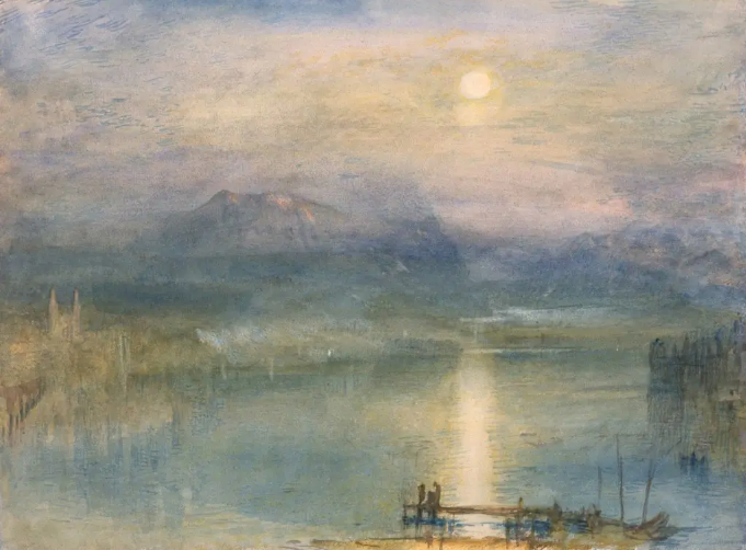 Le lac de Lucerne au clair de lune (1841) de JM Turner, Whitworth Art Gallery, Manchester
