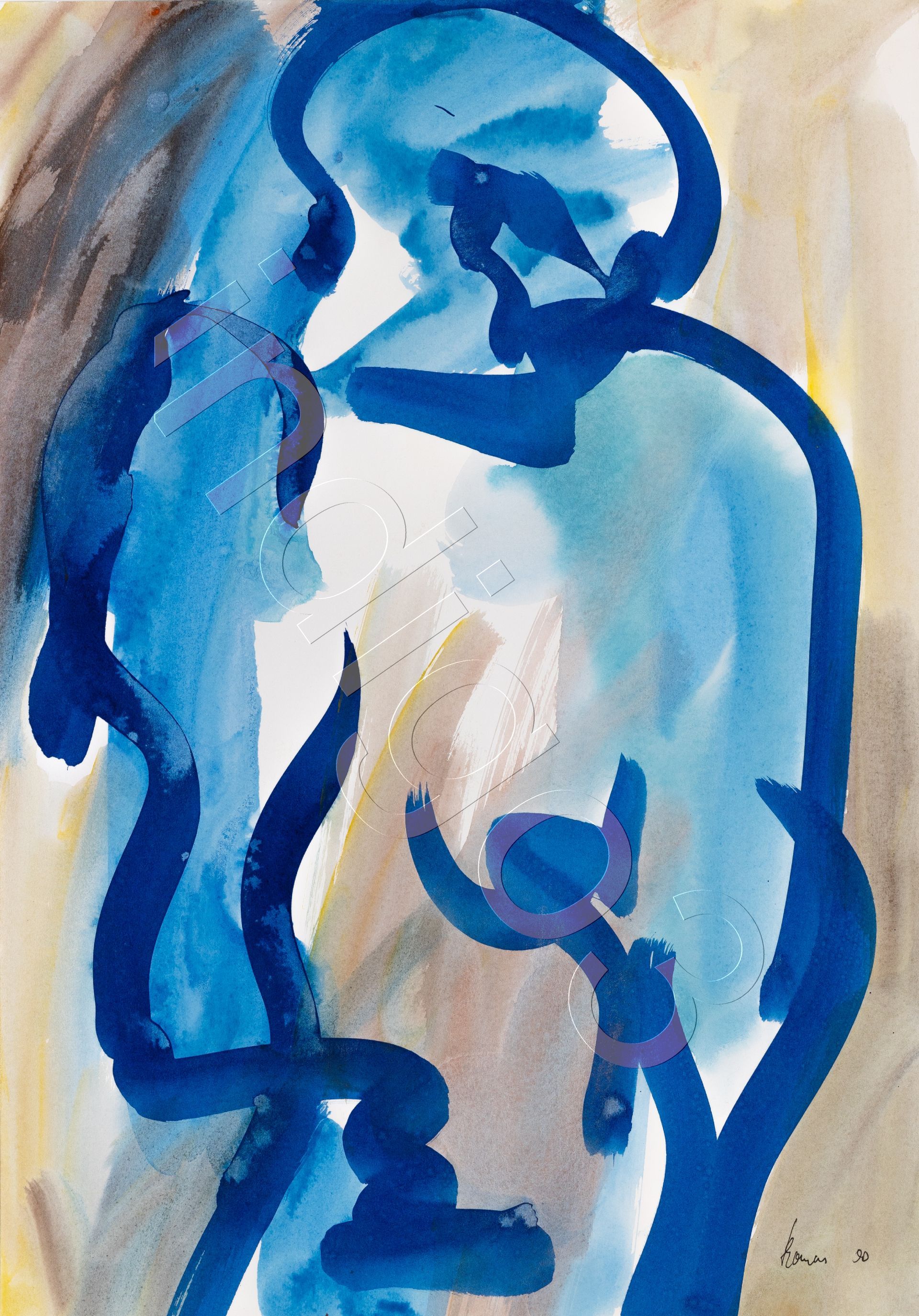 akt in blau, thomas westermann, aktmalerei, aktbilder, indigo3, atelier, galerie, dinslaken, nrw,
