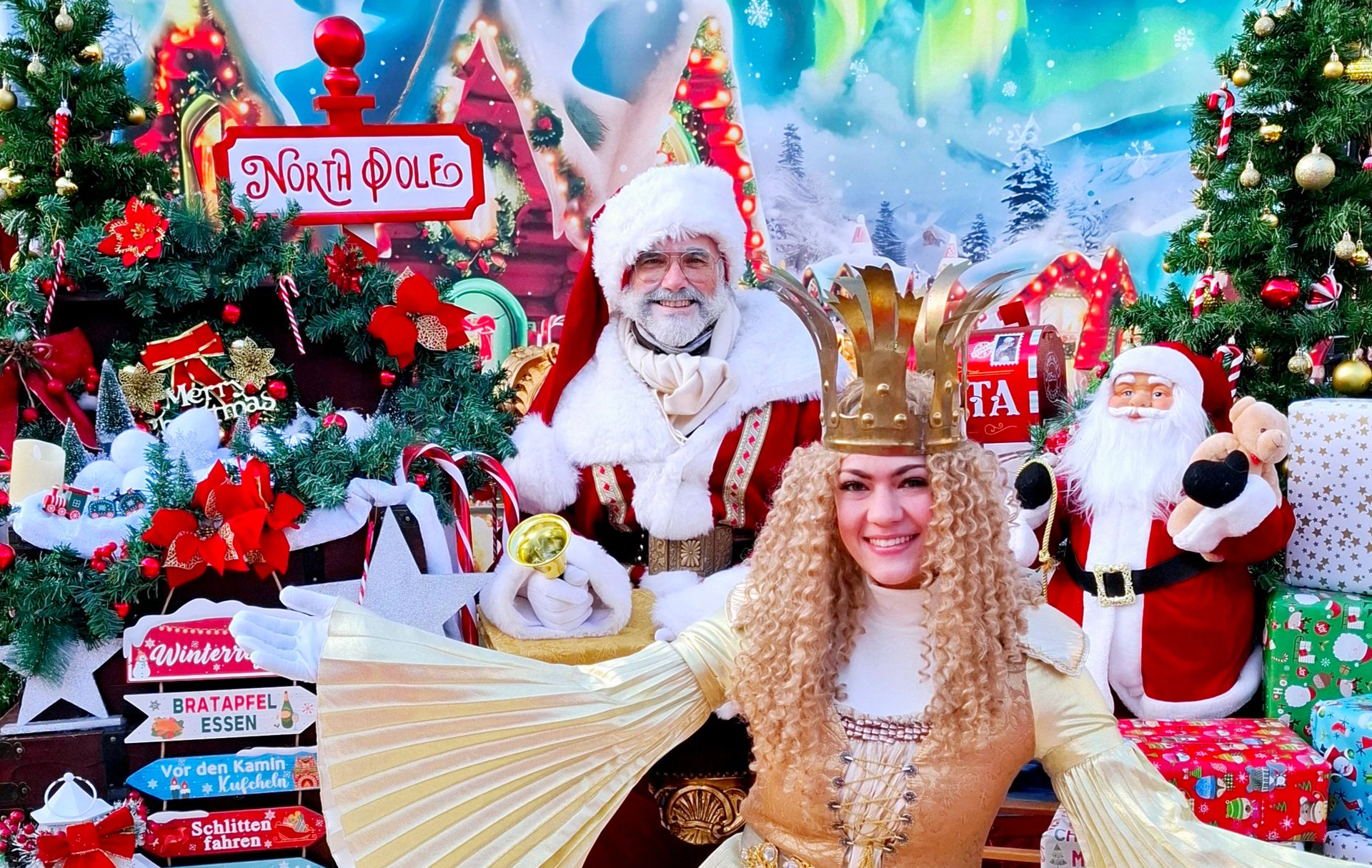 Weihnachtsaktion auf Stadtfest – Erlebniswelt mit Christkind und Weihnachtsmann