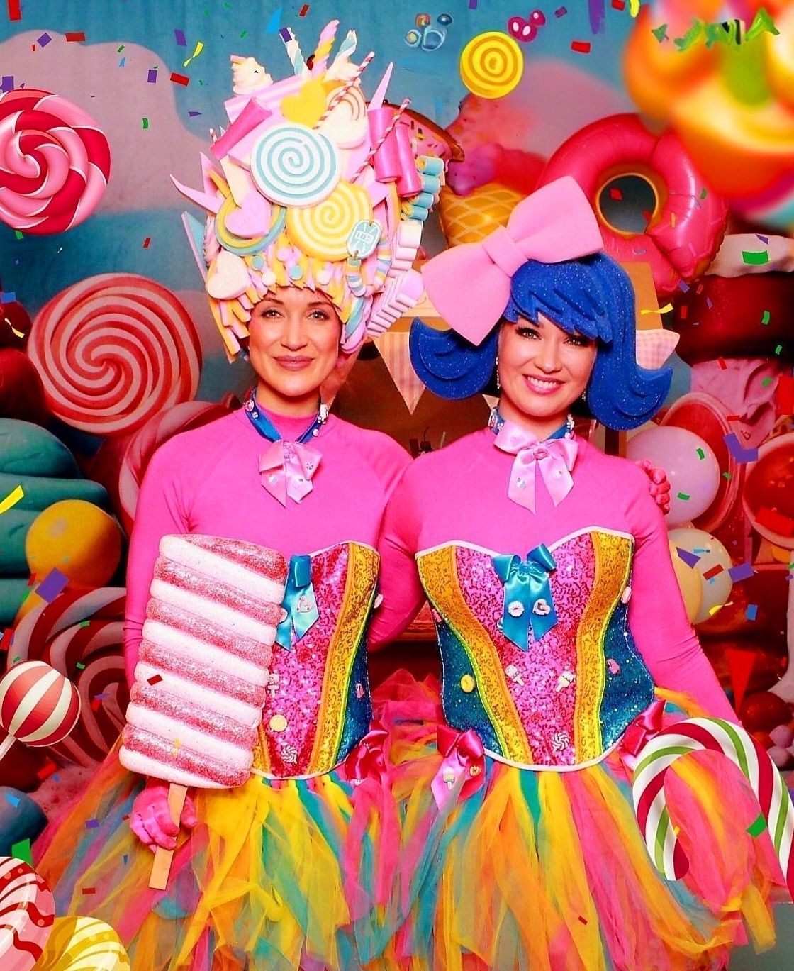 Candy Girls als Walking Act mit mobiler Candy Bar für Shopping Center, Messen und Firmenevent in Nürnberg und bundesweit.