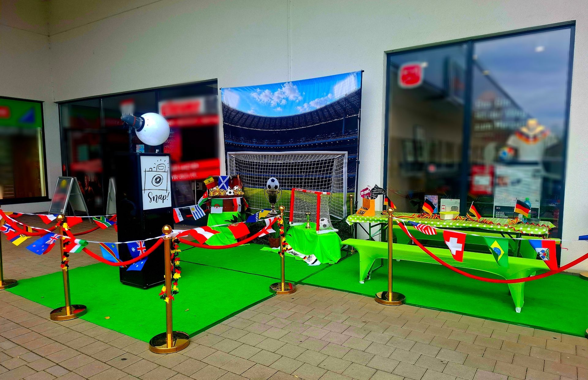 Event-Aktionsfläche von Candy Stars für Familien auf einem verkaufsoffenen Sonntag