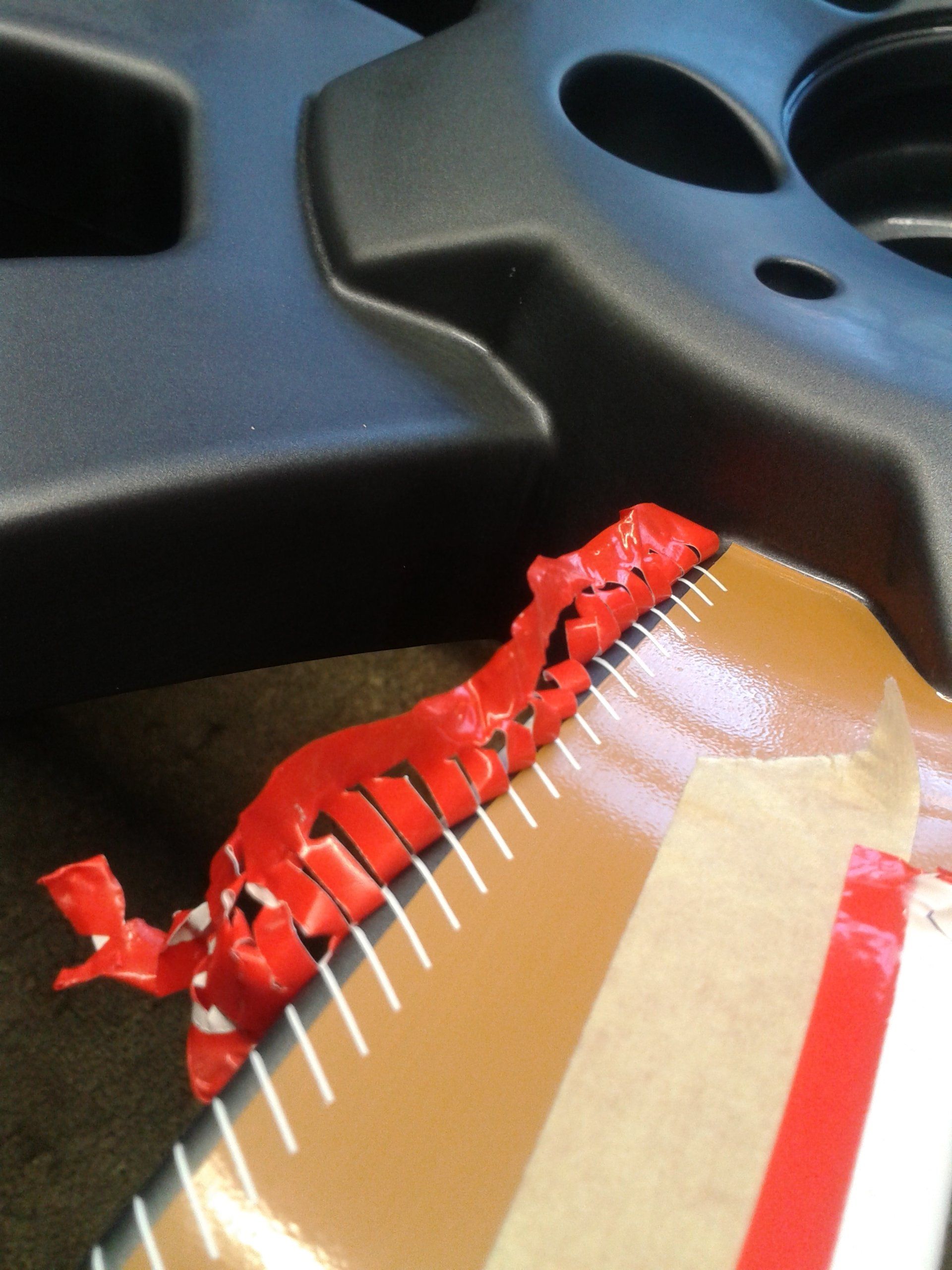 nach dem Lackieren der Nähte