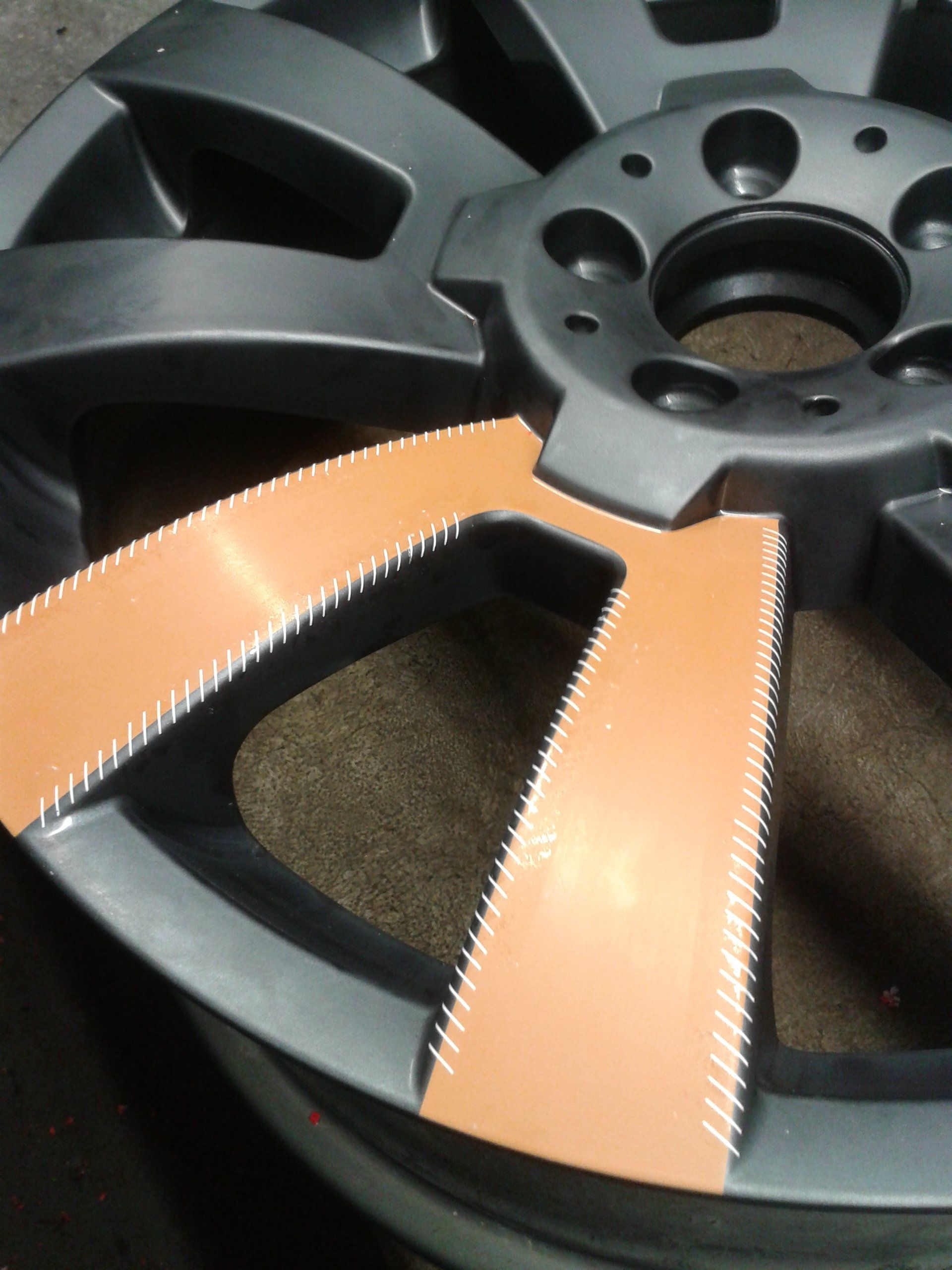 nach dem Lackieren der Nähte