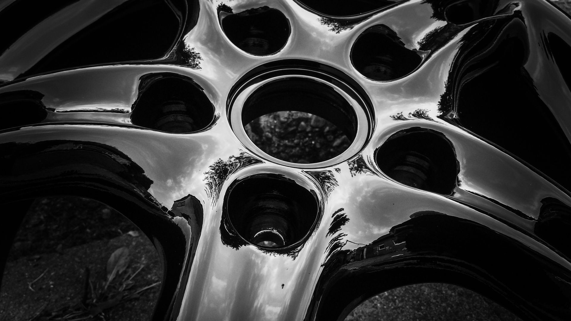 Porsche Boxter Felge schwarz lackiert Porsche Boxter Felge schwarz lackiert