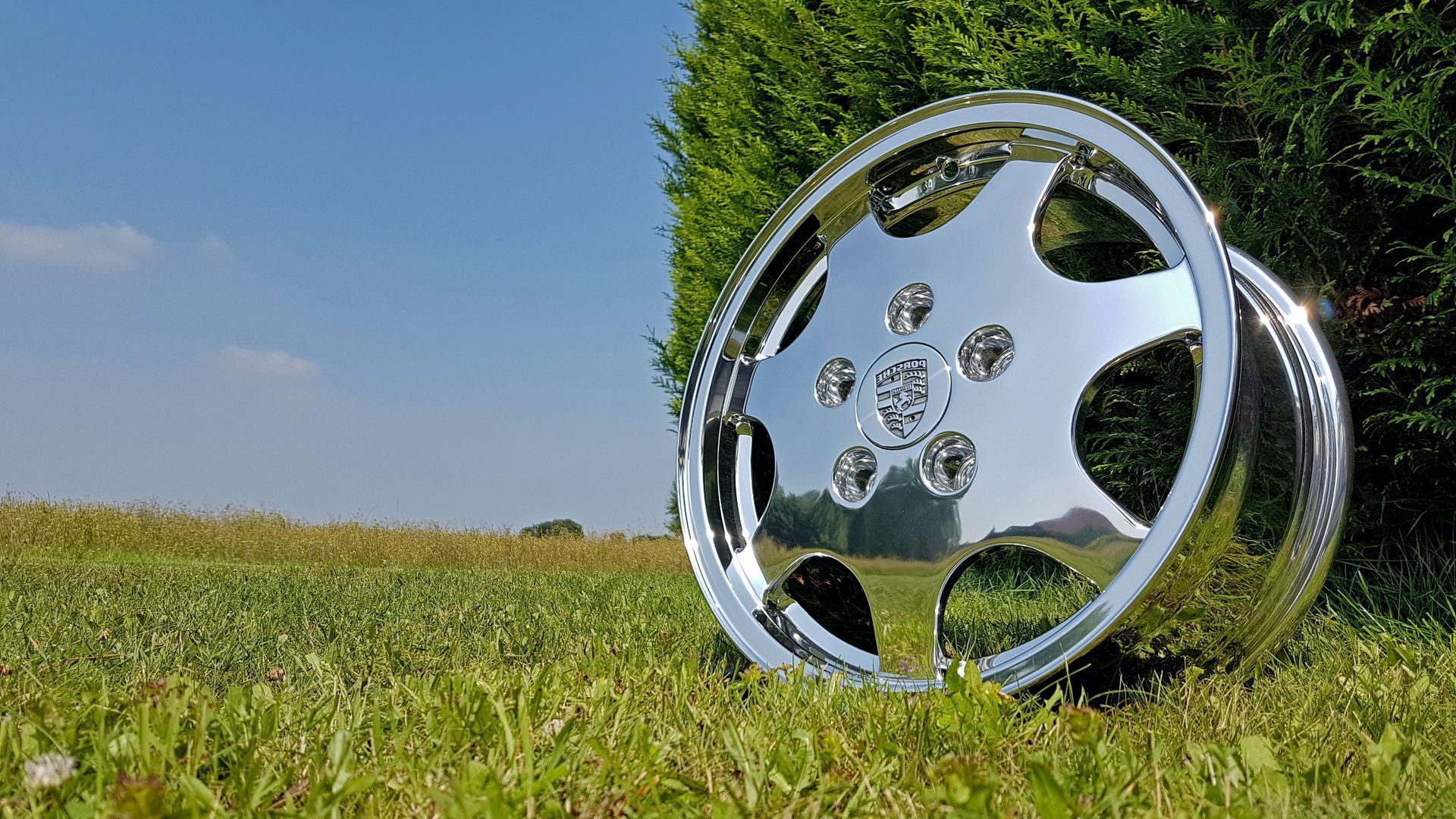 Porsche C2 Felgenach dem Hochglanzverdichten