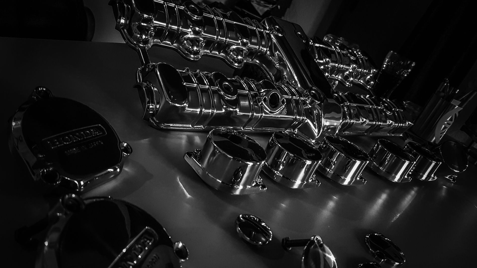 Motorrad Motorteile hochglanz poliert