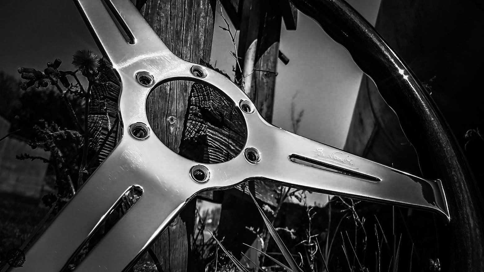 Oldtimer Lenkradstern hochglanzpoliert