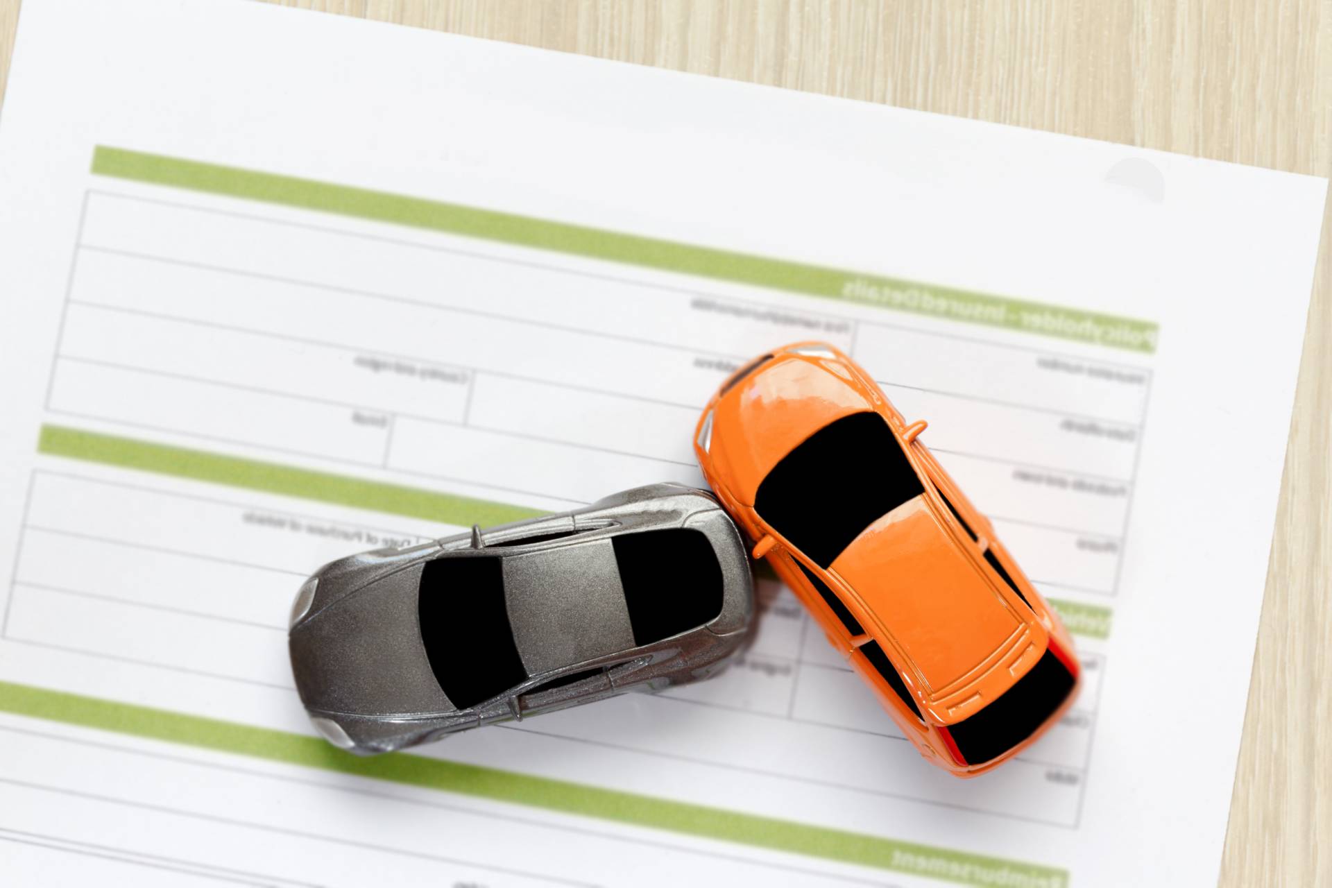 two toys on a document