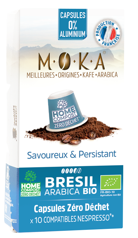 Moka Premium Fresh Coffee - Capsules biodégradables sans alumium