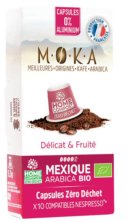 Moka Premium Fresh Coffee - Capsules biodégradables sans alumium