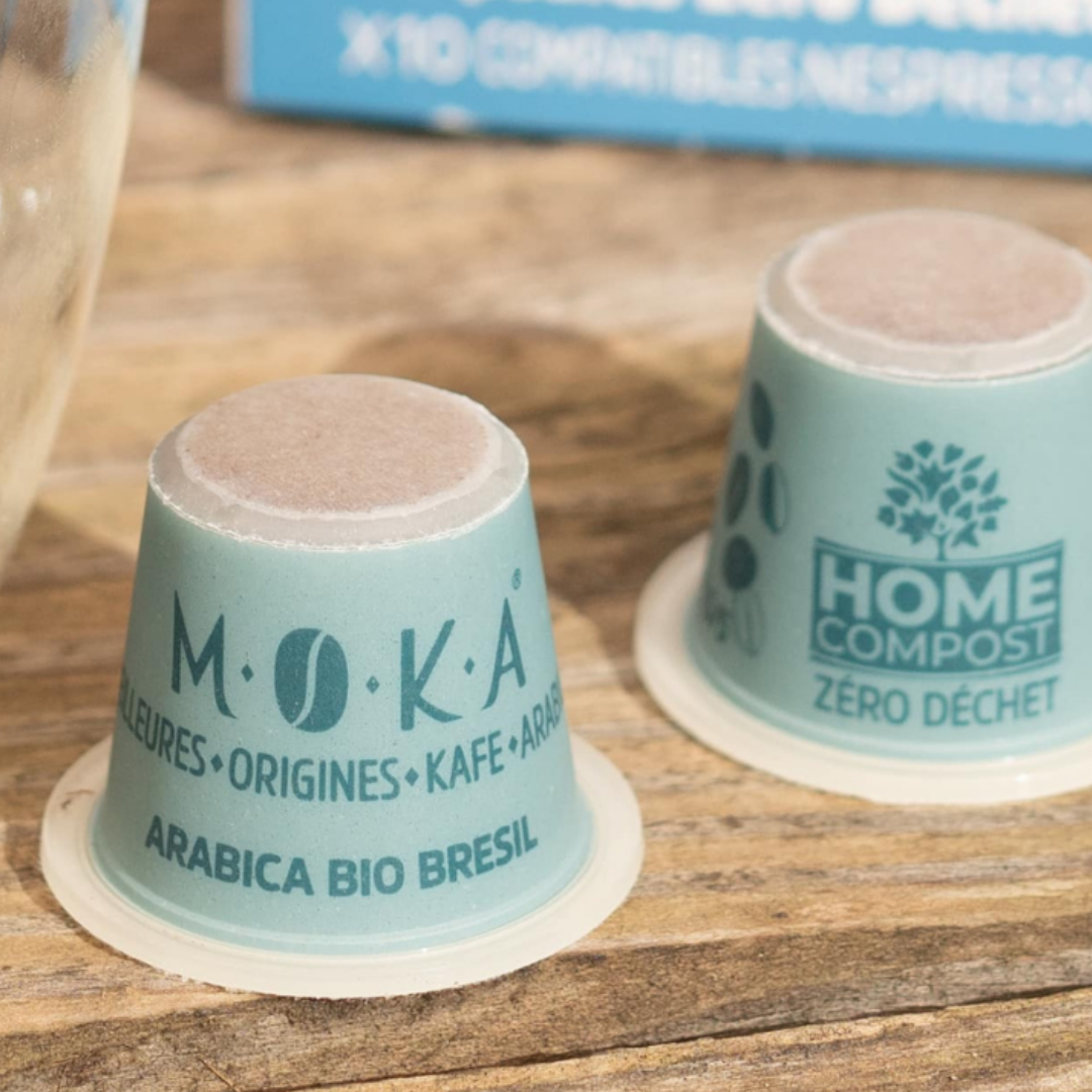 Moka Premium Fresh Coffee - Capsules biodégradables sans aluminium compatibles Nespresso