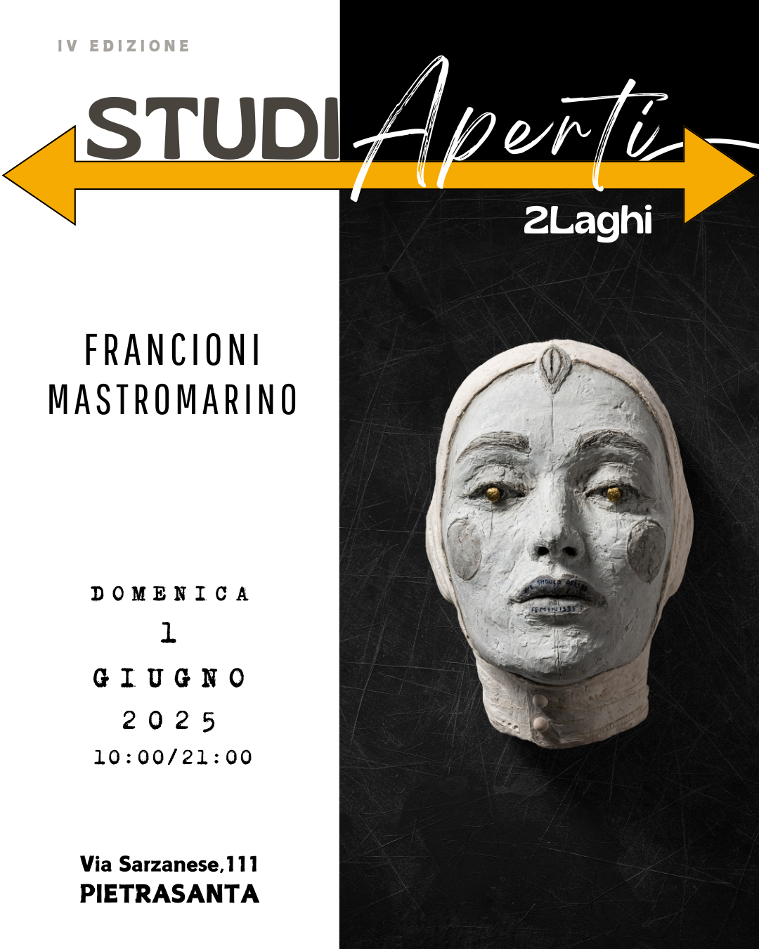 Studi Aperti 2Laghi Pietrasanta. IV edizione. Domenica 1 giugno 2025
Via Sarzanese, 111
Francioni Mastromarino