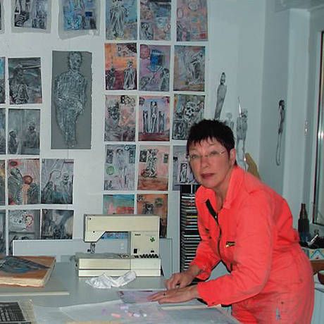 Karin Oestreich im Atelier