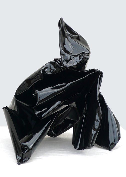 Metallskulptur schwarz