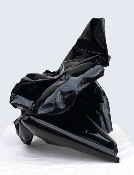 Metallskulptur schwarz