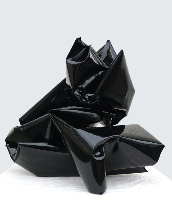 Metallskulptur schwarz