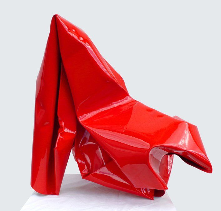 Metallskulptur rot