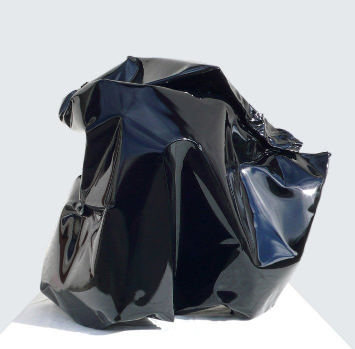 Metallskulptur schwarz