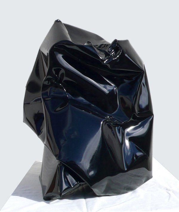 Metallskulptur schwarz