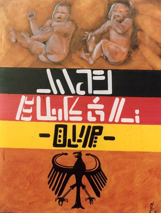 zwei nackte Säuglinge, Bundesadler