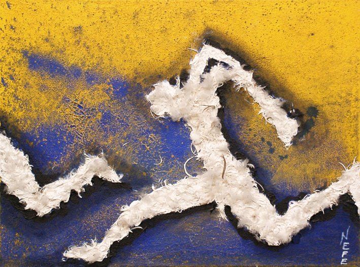 laufender Mann mit erhobener Keule