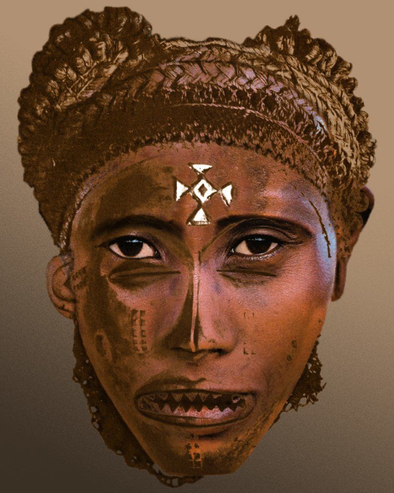 Frauenporträt mit Kopfschmuck