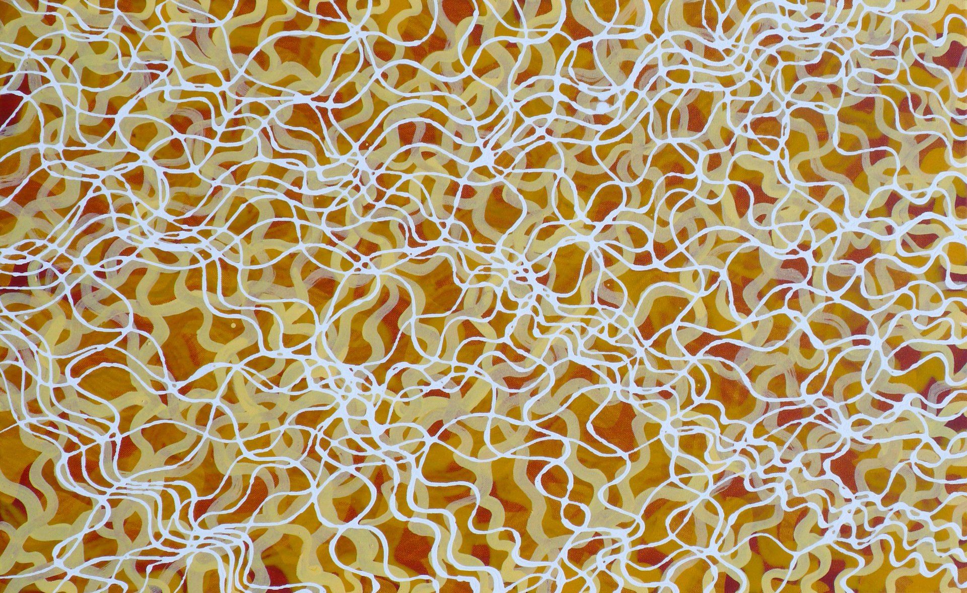 Wellenlinien bunte Schlangenlinien braun weiß gelb