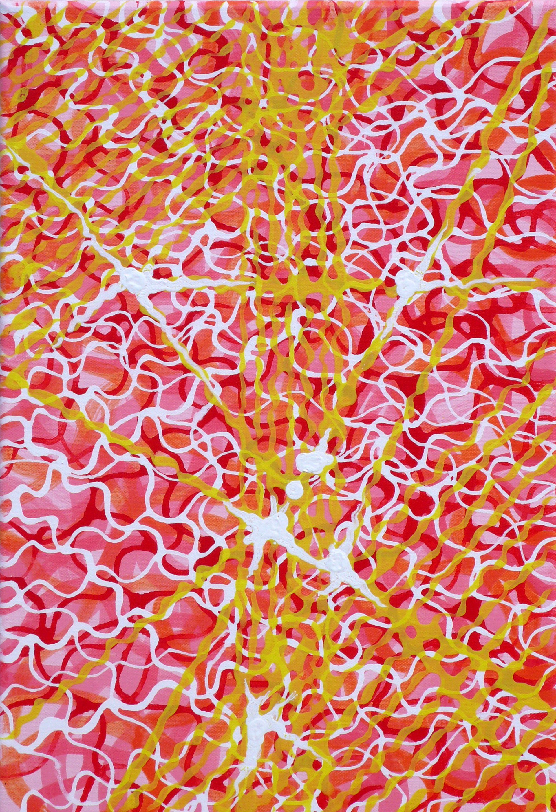 Wellenlinien bunte Schlangenlinien rot weiß gelb