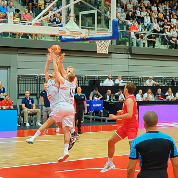 Basketball. Österreich gegen Norwegen. Foto; August Aust Basketball. Österreich gegen Norwegen. Foto; August Aust