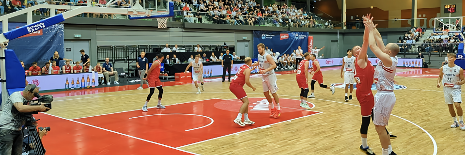 Basketball. Österreich gegen Norwegen. Foto: August Aust Basketball. Österreich gegen Norwegen. Foto: August Aust