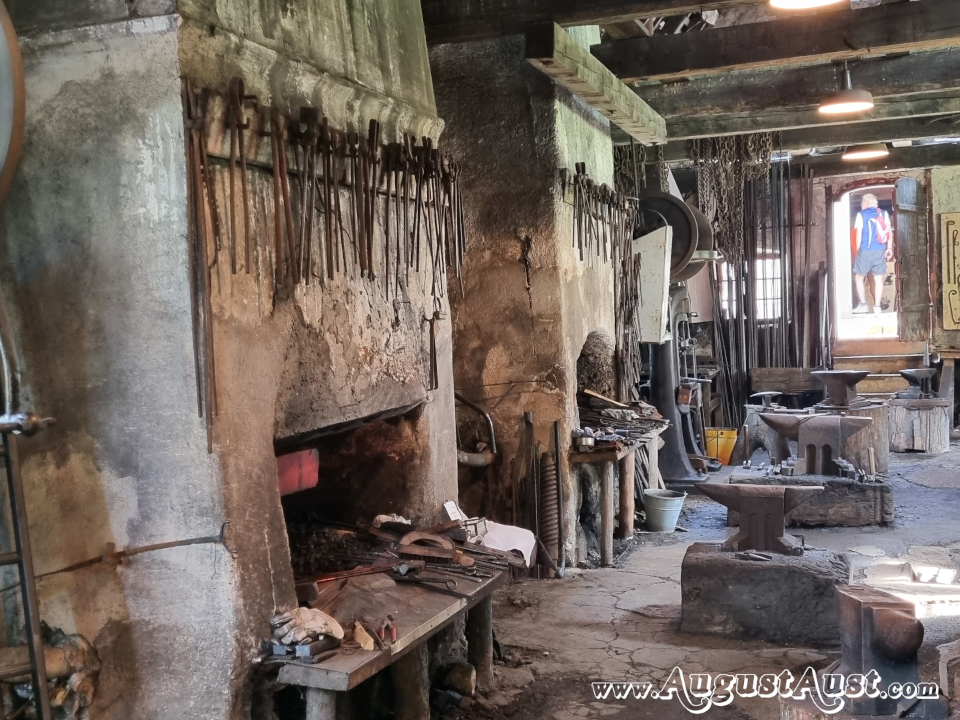 Fahrngruber Hammer.  Alte Hammer- und Hackenschmiede. Foto: August Aust Fahrngruber Hammer.  Alte Hammer- und Hackenschmiede. Foto: August Aust