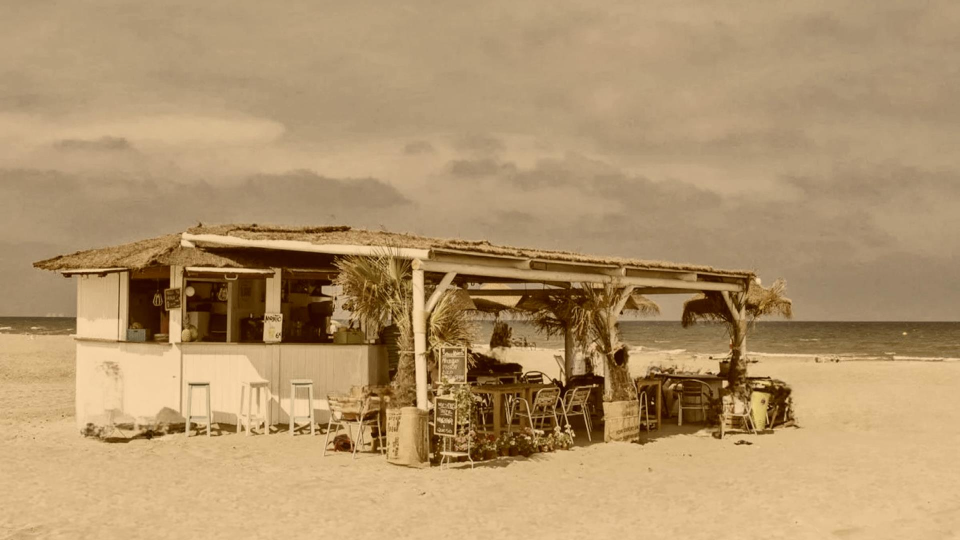 Spanische Strandbar, Chiringuito. Spanische Strandbar, Chiringuito.